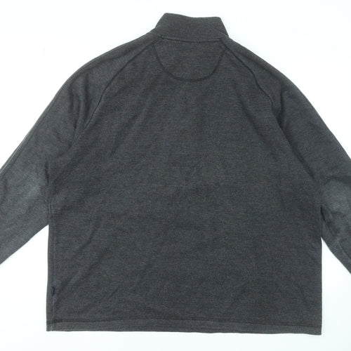 Maine New England Men's Grey 2XL 1/4 Zip High Neck Pullover Sweatshirt