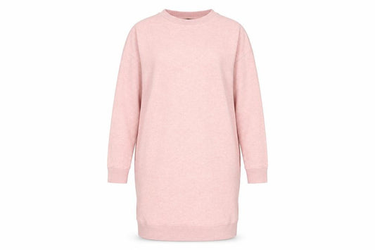 Front view of Marks & Spencer Women Pink, size 8, Long Sleeve T-Shirt Dress