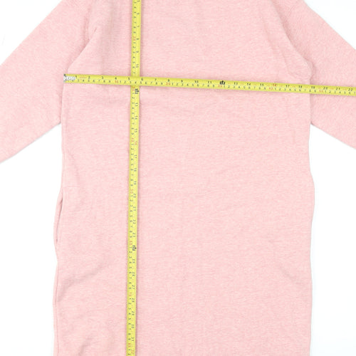 Marks and Spencer Women Pink Size 8 Long Sleeve T-Shirt Dress