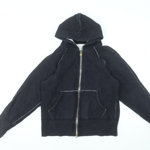 Dessin Girls Black Full Zip Fleece Hoodie Size 2 Years Made in Japan