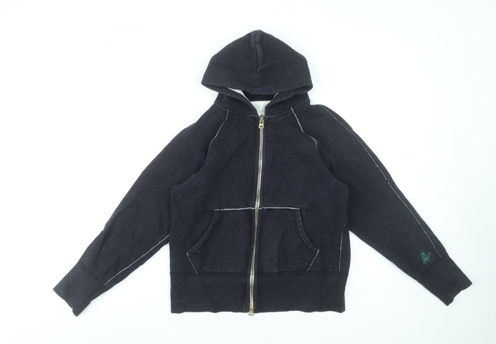 Dessin Girls Black Full Zip Fleece Hoodie Size 2 Years Made in Japan