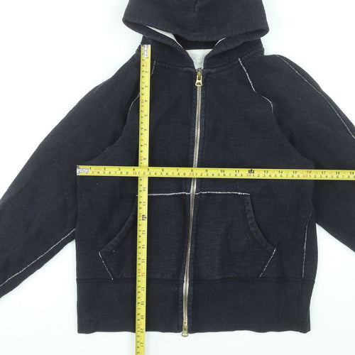 Dessin Girls Black Full Zip Fleece Hoodie Size 2 Years Made in Japan