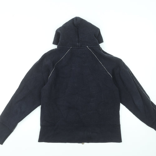 Dessin Girls Black Full Zip Fleece Hoodie Size 2 Years Made in Japan