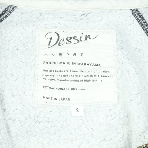 Dessin Girls Black Full Zip Fleece Hoodie Size 2 Years Made in Japan