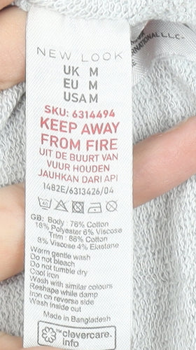 New Look Women’s Grey Be Kind Long Sleeve Sweatshirt M