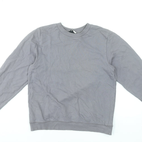 ASOS Women Grey Size 8 Crew Neck Pullover Sweatshirt