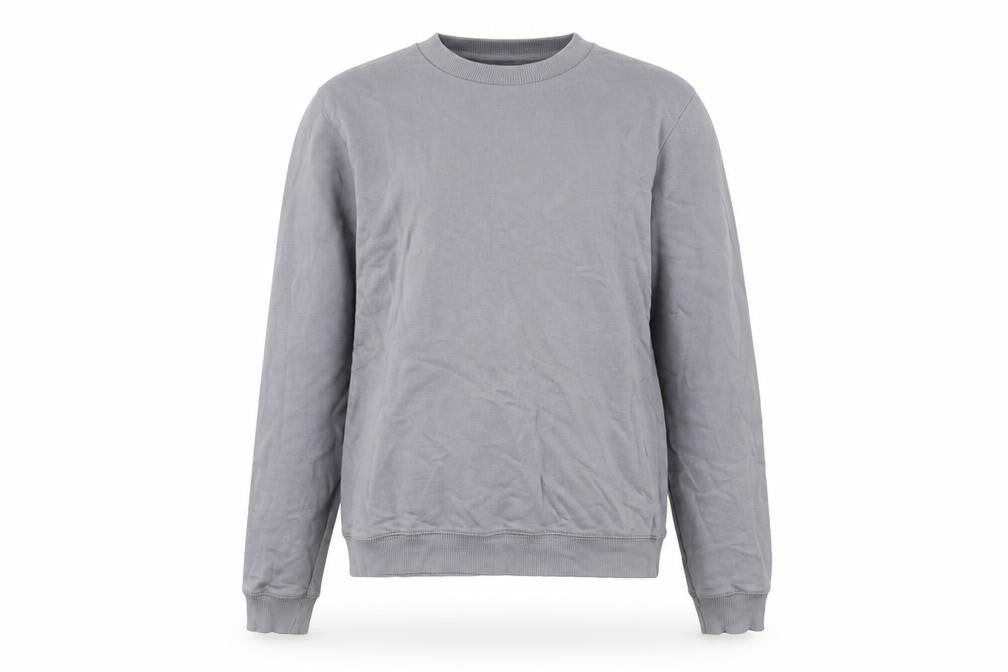 Front view of ASOS Women Grey, size 8, Crew Neck Pullover Sweatshirt