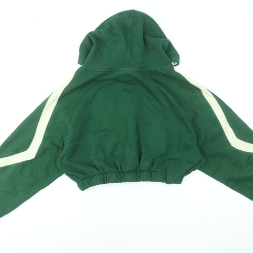 Holloway Womens Green Cropped Hoodie Brewster Basketball Medium