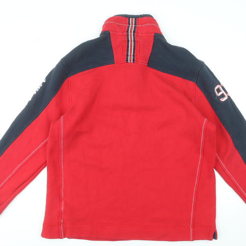 GBR Mens Red XL 1/4 Zip Sweatshirt Atlantic Challenge Sports Top