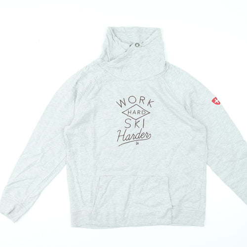 Verbier Ski Service Women's Grey Pullover Sweatshirt Size M