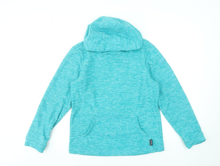 Regatta Girls Blue Hooded Pullover Fleece Hoodie 13-14 Years