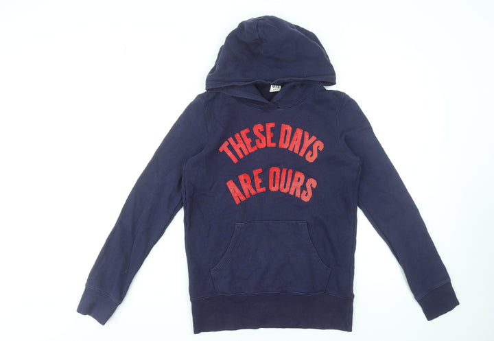 Uniqlo Men’s Blue Graphic Pullover Hoodie Size S Alphabet Bags