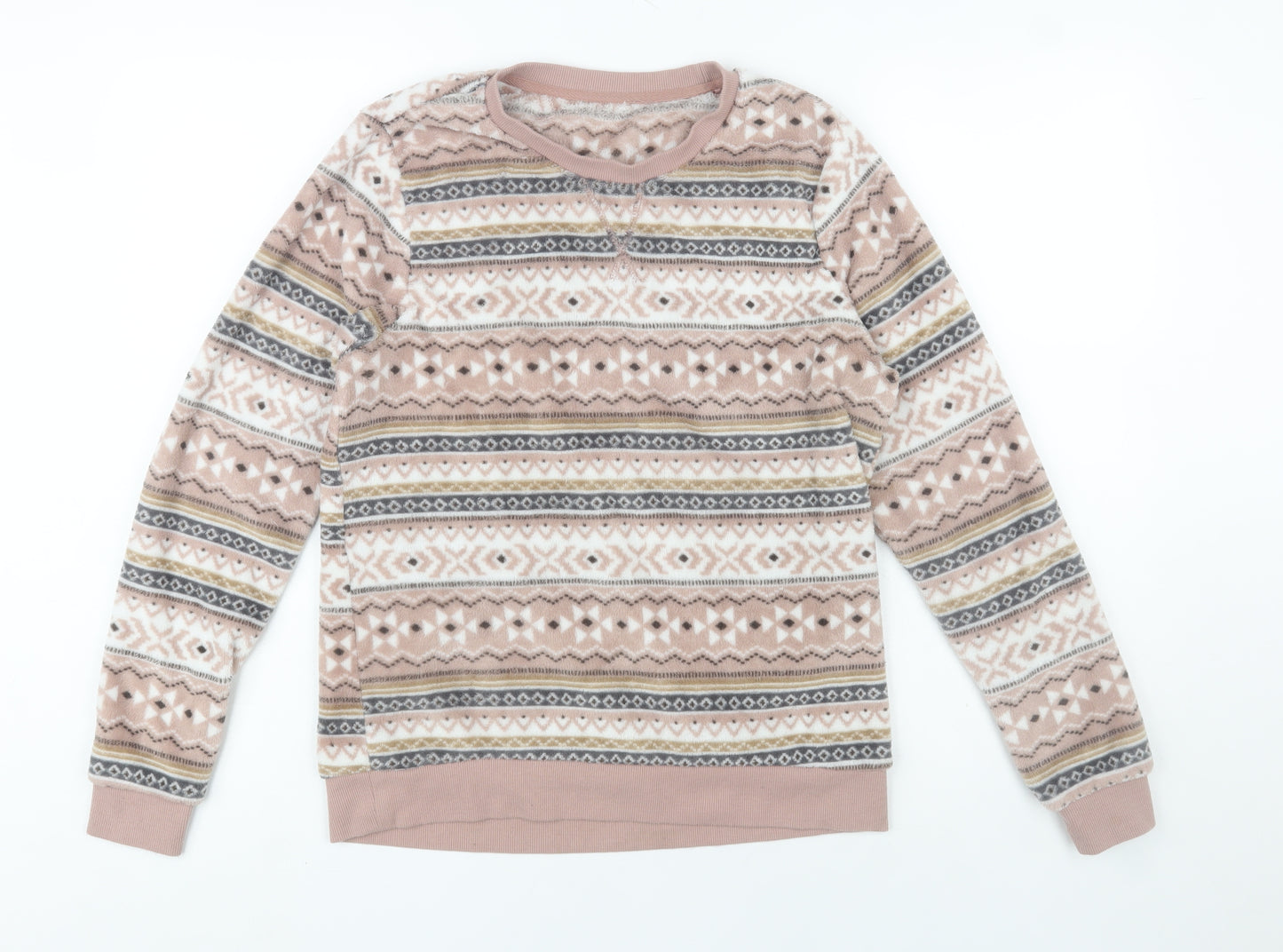 St. Bernard for Dunnes Stores Women's Beige Fair Isle Pullover Sweatshirt Small