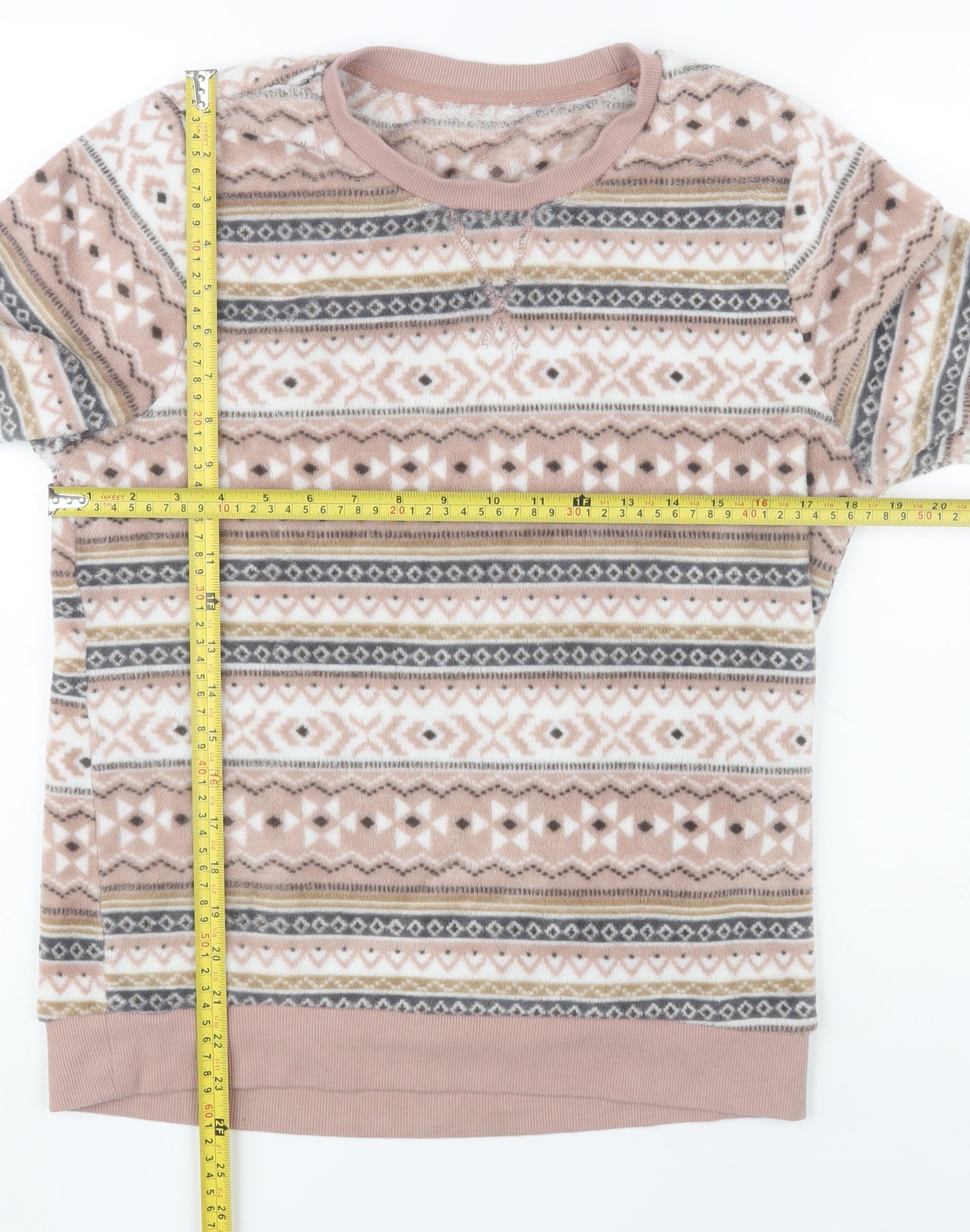 St. Bernard for Dunnes Stores Women's Beige Fair Isle Pullover Sweatshirt Small