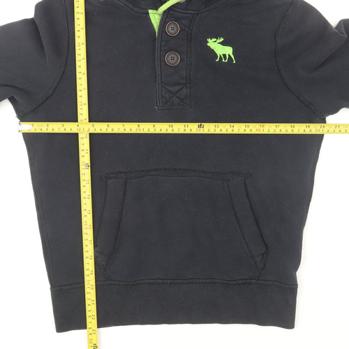 Abercrombie & Fitch Men's Black Small Hooded Basic Jacket
