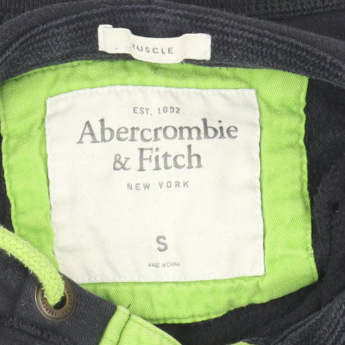 Abercrombie & Fitch Men's Black Small Hooded Basic Jacket