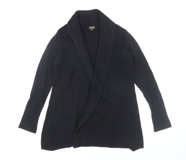 Phase Eight Womens Black Size 12 Long Sleeve Open Cardigan