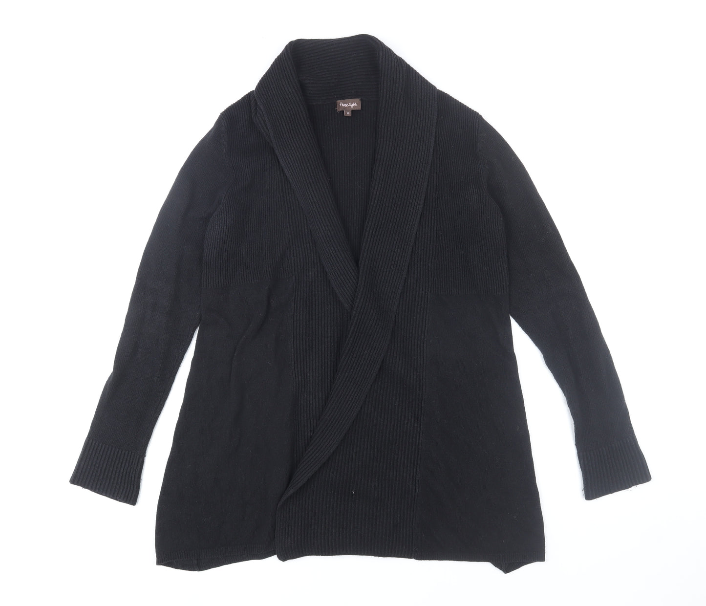 Phase Eight Womens Black Size 12 Long Sleeve Open Cardigan