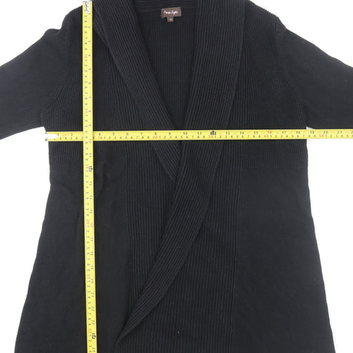 Phase Eight Womens Black Size 12 Long Sleeve Open Cardigan