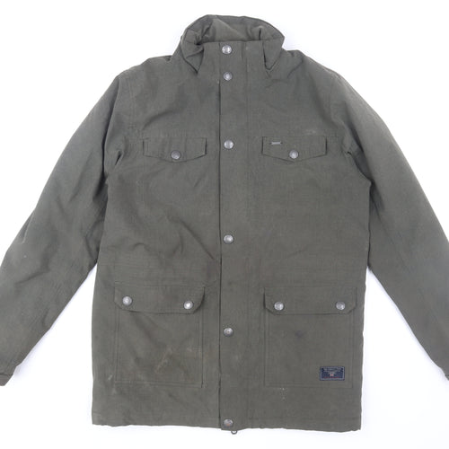 Tog Twenty Four Men's Green Polyester Parka Jacket Size M Hooded Outdoor
