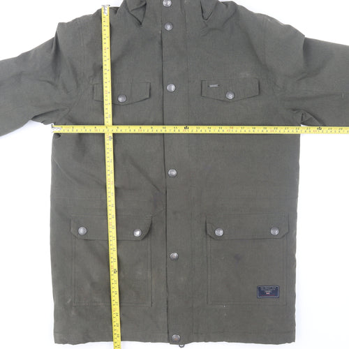 Tog Twenty Four Men's Green Polyester Parka Jacket Size M Hooded Outdoor