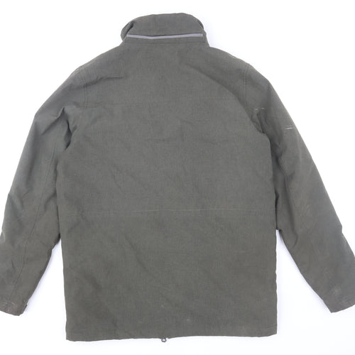 Tog Twenty Four Men's Green Polyester Parka Jacket Size M Hooded Outdoor