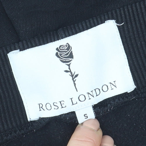 Rose London Men's Red Black Jogger Trousers Size S Colourblock Check