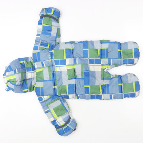 Dare 2b Blue Check Puffer Snowsuit 0-3 Months Unisex Baby Winter Suit