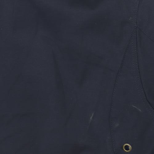 Hobbs Womens Blue Mid-Length Parka Jacket Size 16 Lined Zip Front