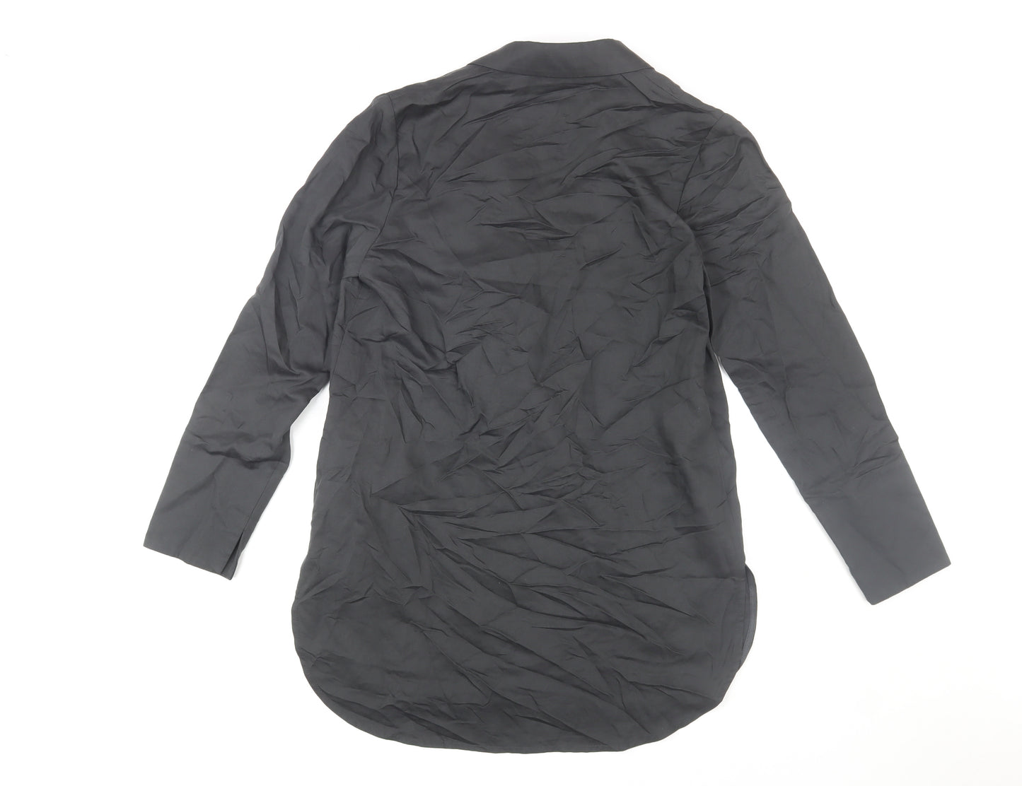 Modern Rarity Women's Black Long Linen Blend Blazer Size 8