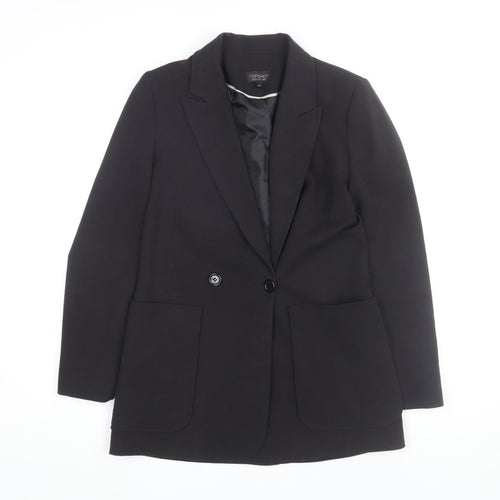 Topshop Women's Black UK 6 Classic Single-Breasted Blazer