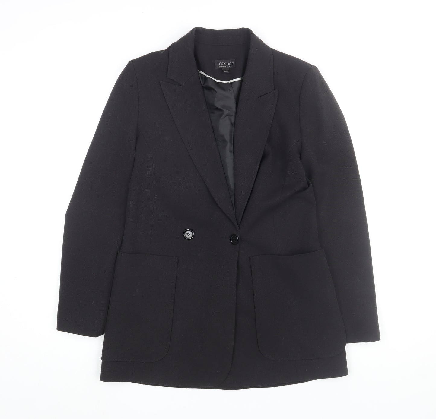 Topshop Women's Black UK 6 Classic Single-Breasted Blazer