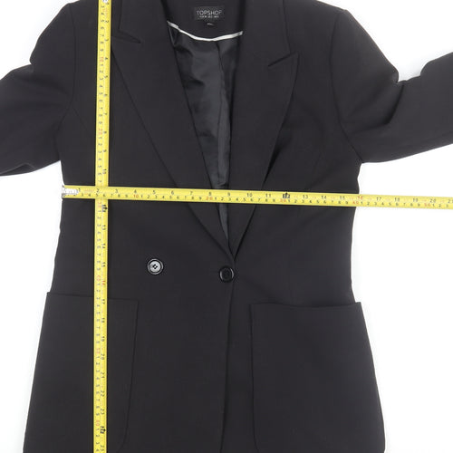 Topshop Women's Black UK 6 Classic Single-Breasted Blazer