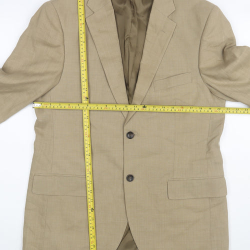 Marks and Spencer Collezione Linen Miracle Beige Blazer Men's 40 Regular Jacket