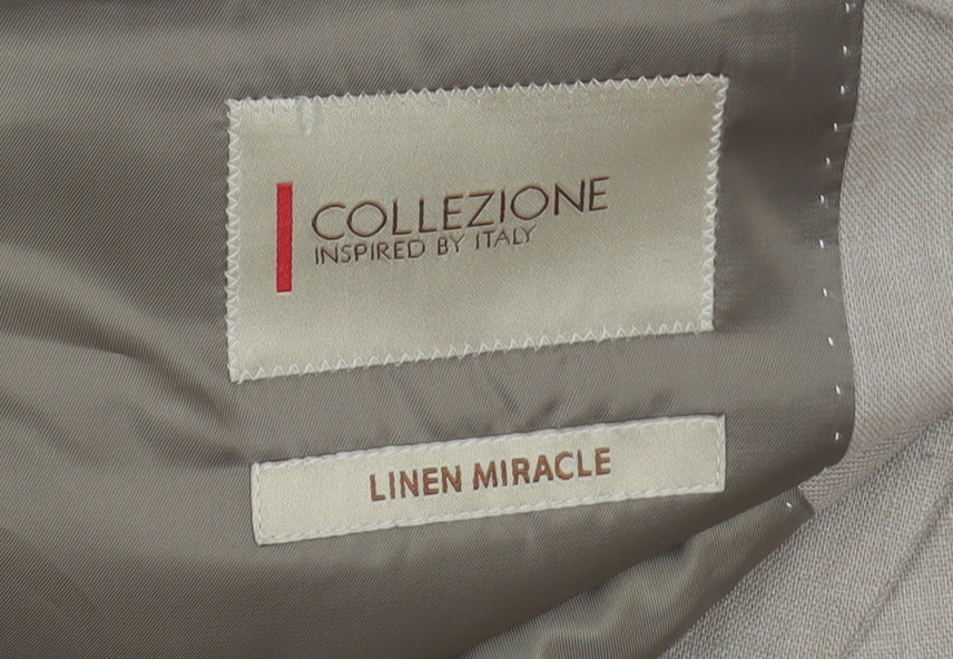 Marks and Spencer Collezione Linen Miracle Beige Blazer Men's 40 Regular Jacket