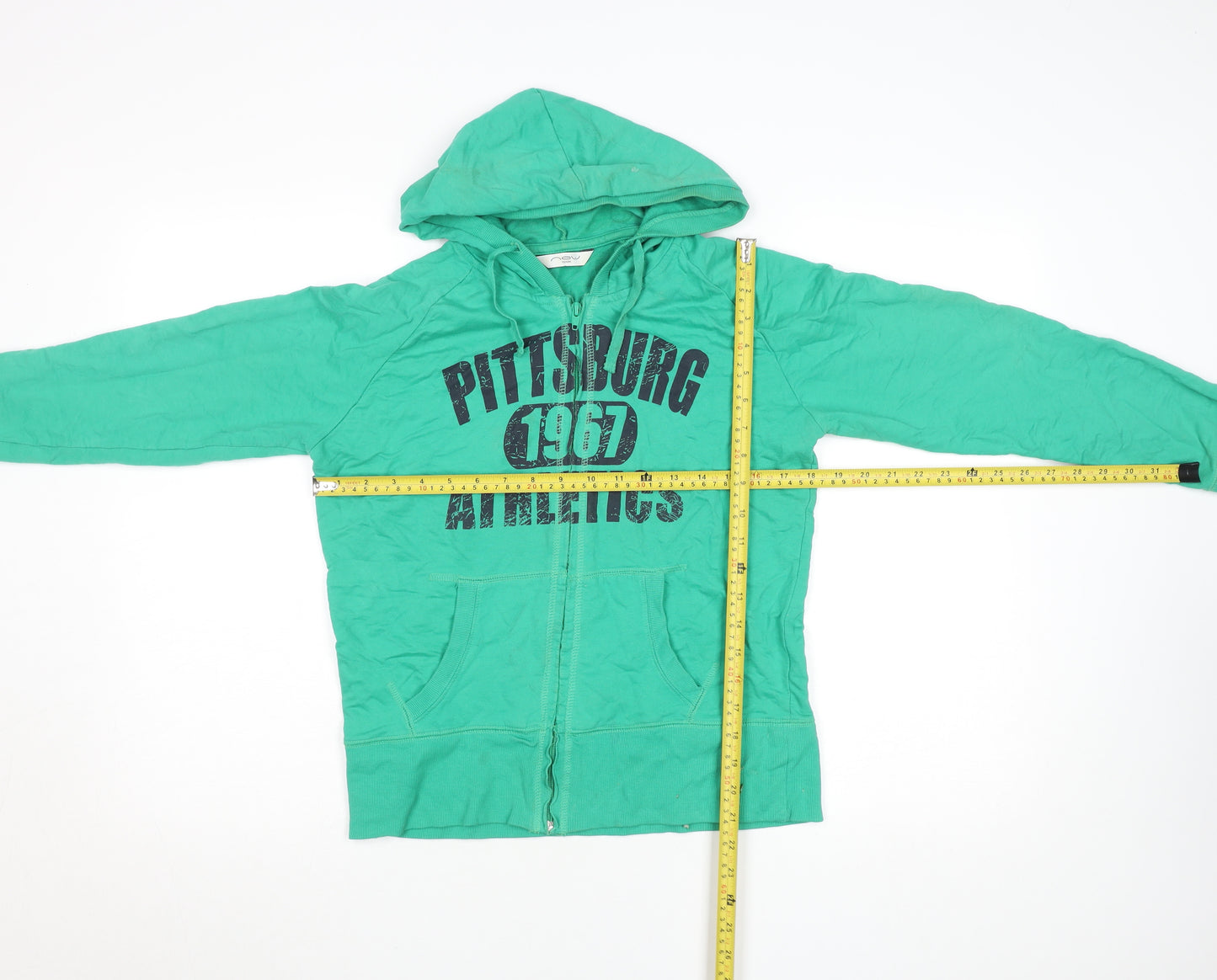 New Look Womens Green Full Zip Hoodie Size 12 Pittsburgh Athletics