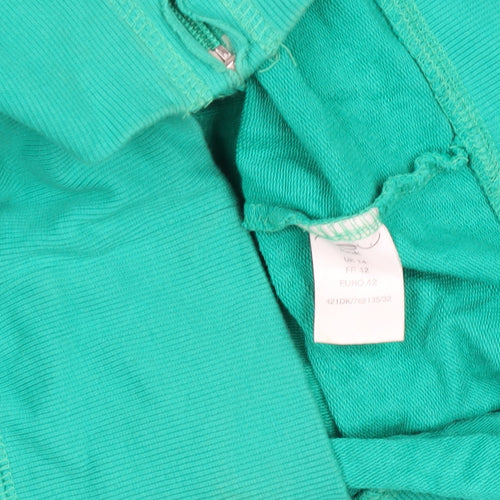 New Look Womens Green Full Zip Hoodie Size 12 Pittsburgh Athletics
