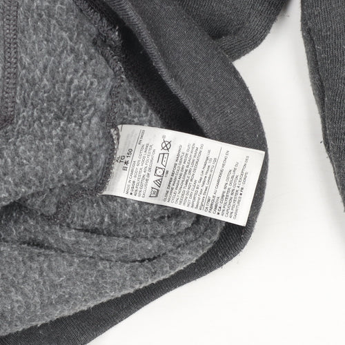Gap Kids Boys Grey Full Zip Fleece Hoodie 12 Years Logo Hooded Sweatshirt
