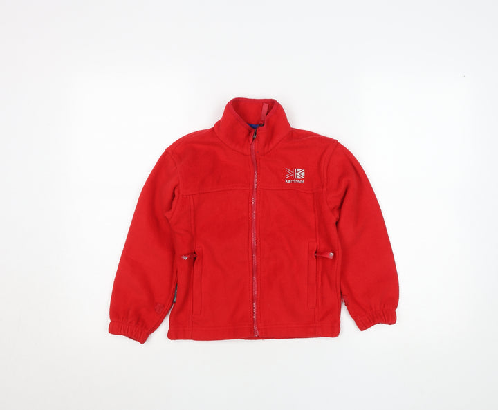 Karrimor Boys Red Full Zip Fleece Sweatshirt 7-8 Years Outdoor Jacket