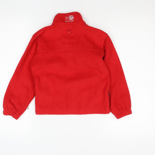Karrimor Boys Red Full Zip Fleece Sweatshirt 7-8 Years Outdoor Jacket