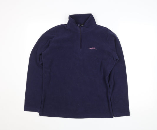 Freedom Trail Women's Blue Size 10 Fleece 1/4 Zip Pullover Top