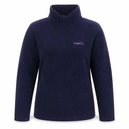 Freedom Trail Women's Blue Size 10 Fleece 1/4 Zip Pullover Top