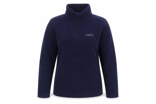 Freedom Trail Women's Blue Size 10 Fleece 1/4 Zip Pullover Top