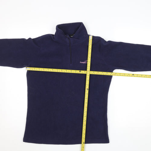 Freedom Trail Women's Blue Size 10 Fleece 1/4 Zip Pullover Top