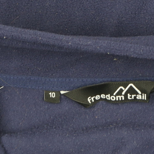 Freedom Trail Women's Blue Size 10 Fleece 1/4 Zip Pullover Top