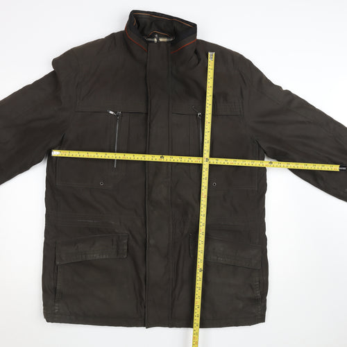 Cabano Men's Brown Cotton Blend Parka Jacket L Outdoor Workwear
