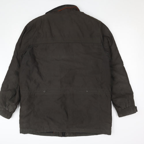 Cabano Men's Brown Cotton Blend Parka Jacket L Outdoor Workwear