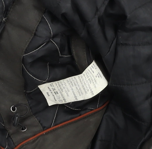Cabano Men's Brown Cotton Blend Parka Jacket L Outdoor Workwear