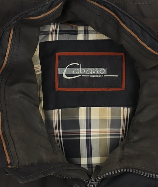 Cabano Men's Brown Cotton Blend Parka Jacket L Outdoor Workwear
