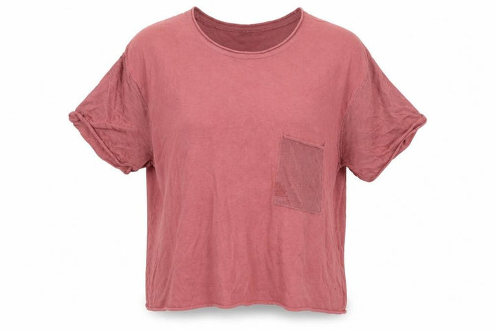 Mango Women’s Pink Short Sleeve Basic Cotton T-Shirt Size S